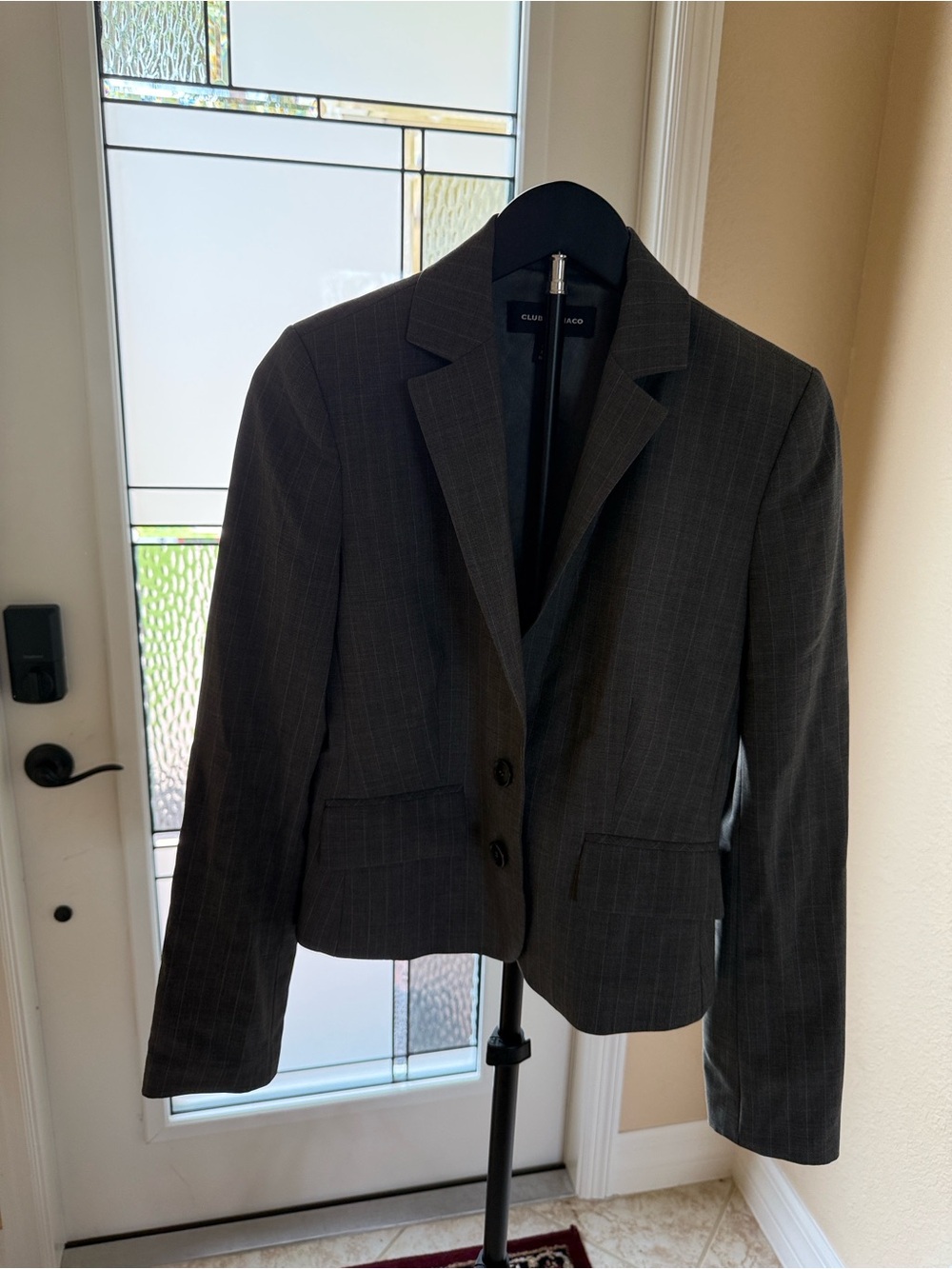 Club Monaco Dark Gray Pinstripe Women's Blazer